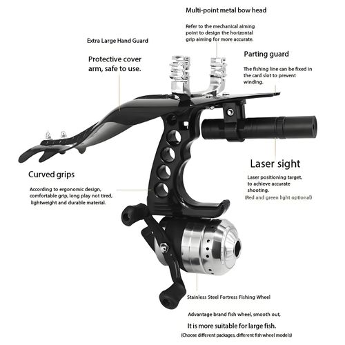 Super powerful fishing slingshot and arrow catapult kit with fishing line