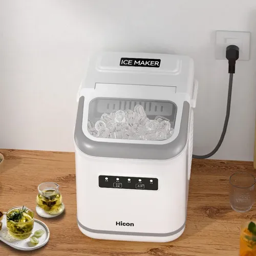 Ice Maker 15KG Automatic Household Mini Ice Cube Machine, Portable Intelligent Quiet Ice Maker for Home Dormitory Outdoor Use