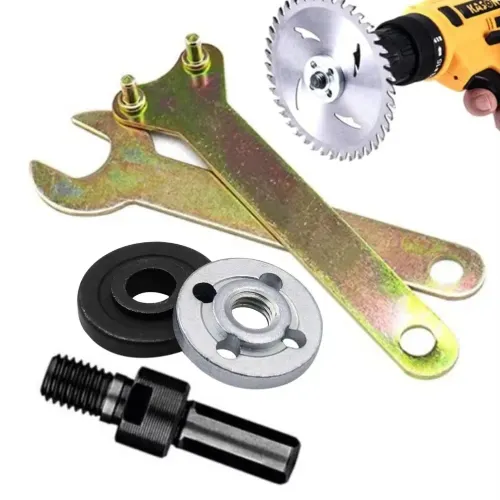 Angle Grinder Adapter For Electric Power Drill Converter Attachment Flange Nut Parts Set Connect Rod Disc Wheel Arbor Mandrel
