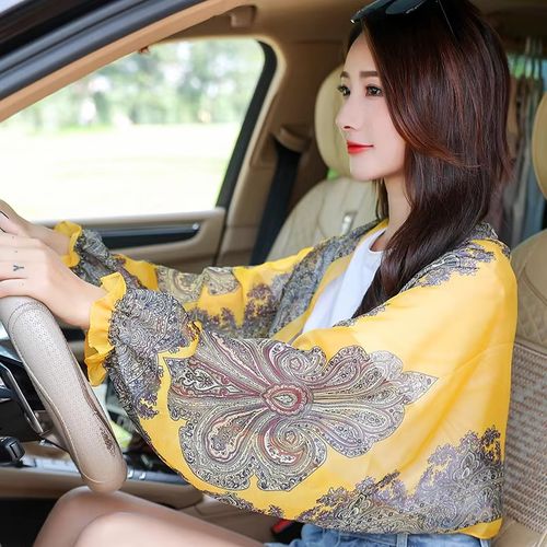 New Chiffon Veil Shawl Women's Sunscreen Long Sleeve UV Protective Jacket Chiffon Hoodie Swimsuit