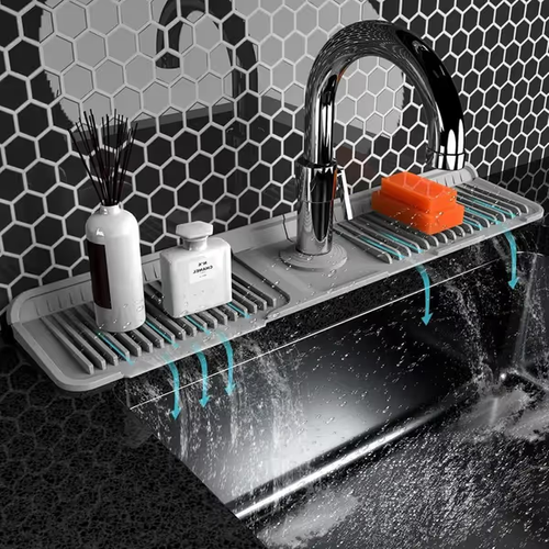 5pcs Silicone Sink Faucet Draining Mat