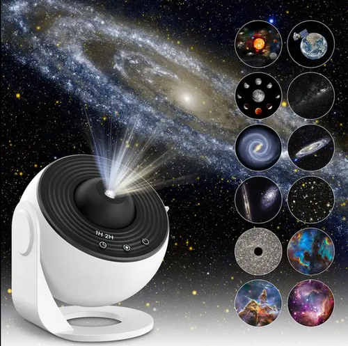 13 in 1 Planetarium Galaxy Star Projector Rotating Nebula Timing Starry Night Light