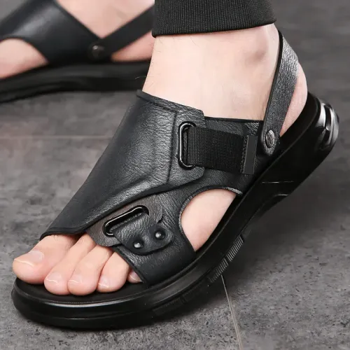 New Men's Casual Summer Flip Flops Soft Sole EVA Insole Beach Wear Sandals Two-Way Wear Rubber Outsole Men's Shoes