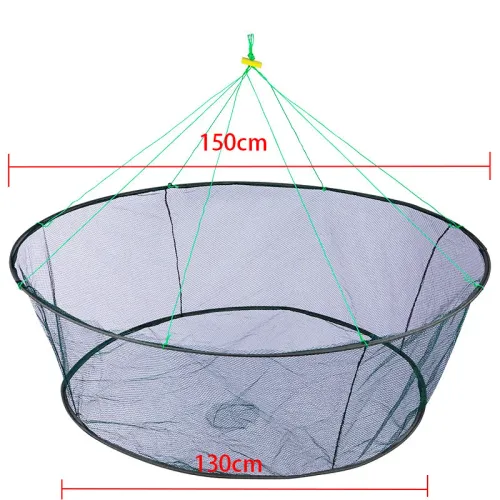 Open folding lifting net, carrying zither, fish bag, round shrimp net, fishing gear, fishing net
