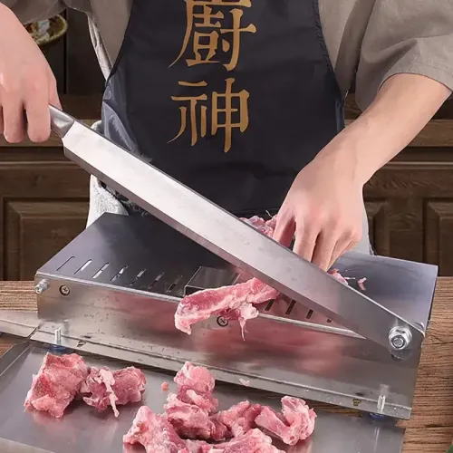 Stainless Steel Manual Slicer for Home Kitchens – Bone-Cutting Tool for Meat and Bones Suitable for Mutton, Chicken, Duck, Fish, and More