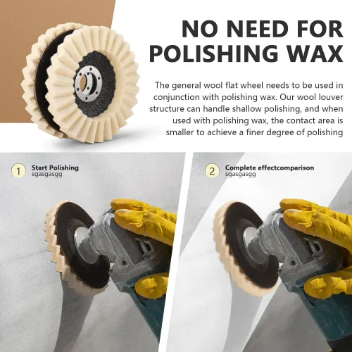 2 wool polishing grinding discs