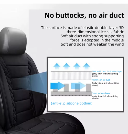 universal Car Summer Cool Air Seat Cushion Car Seat Cover With Fan Multi-color 3-SpeedAdjustment