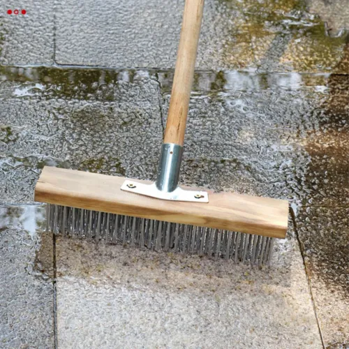 Floor Scrub Brush Heavy Duty Rough Floor Brush Stainless Steel Wire Deck Scrub Cleaning Tool  Heavy Duty Floor Brush