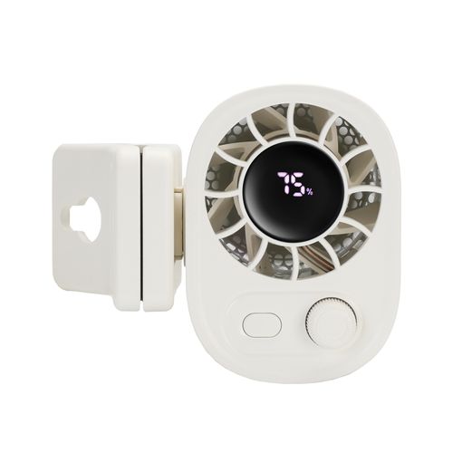 2025 Multifunctional USB Charging Small Plastic Umbrella Desktop Clip Fan Waist Clip Continuously Variable Speed for Home and Car Use
