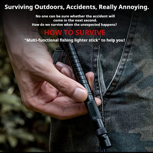 Ideal Gift for Outdoor Guys - 12-in-1 Tactical Pen: Survival & Fishing All-in-One