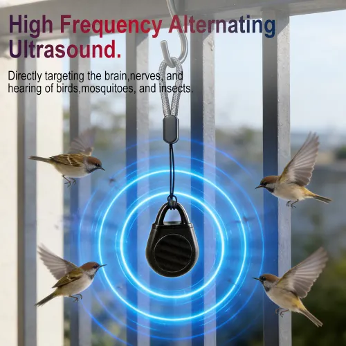 No more trouble from birds, beasts and locusts！Portable Ultrasonic Bird Repellent Keychain