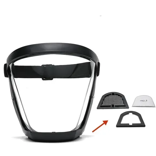 HD transparent anti-fog mask full face protection anti-dust and anti-splash integrated protective mask