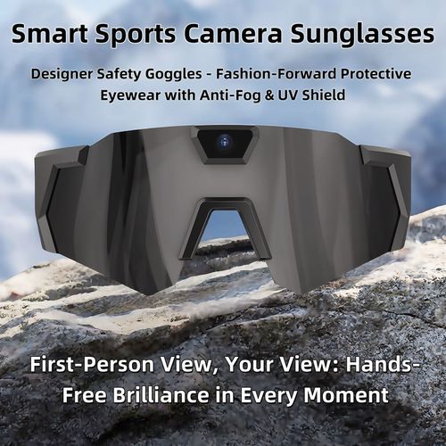 Outdoor Cycling Smart Sunglasses with Built-in HD Camera (Photos & Video) — SD Card Sold Separately