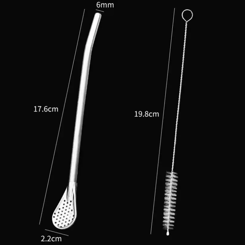 10Pcs Detachable Bombilla Filter Straw Stainless Steel Reusable Yerba Mate Tea Spoon Straw Bar Accessories