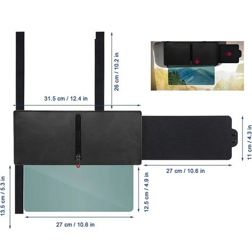 Portable car sunshade with retractable eye protection and anti glare design