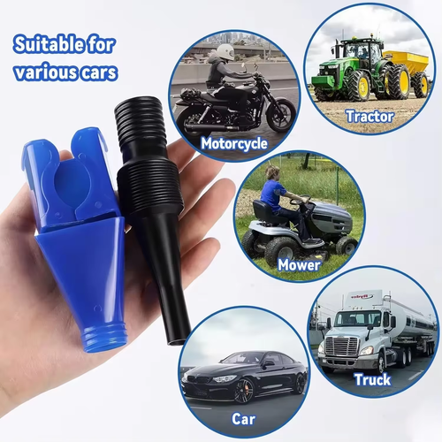 15 Pcs Telescopic Plastic Refueling Funnel With Filter Car Motorbike Oil Change Gasoline Tank Filling Liquid Conveying Funnel Tool