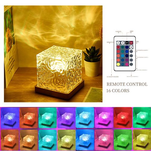 Romantic flame atmosphere night light 16 colors water ripple AuroraGlow Lamp