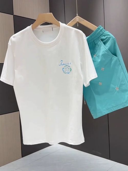 Summer Casual Cotton T-shirt Men's Short Sleeve Print Half Sleeve Small Collar Couple's Breathable Comfortable Non-ironing