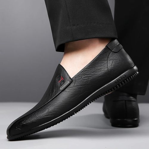 Fashion New Leather Shoes-BLACK