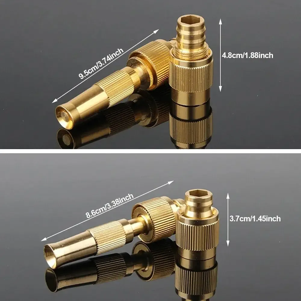 1Set High Pressure Water Spray Torch Nozzle with Quick-connect Connector  Washing Machine Nozzle Brass Plating