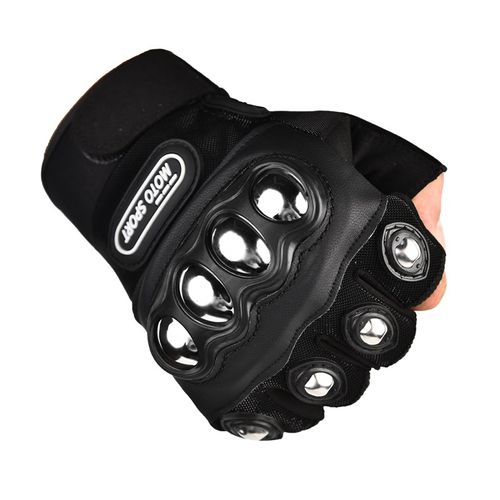 Tactical gloves unisex steel half finger motorcycle gloves one pair