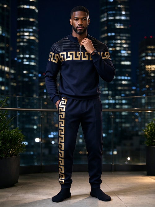 Sophisticated, textured sportswear set