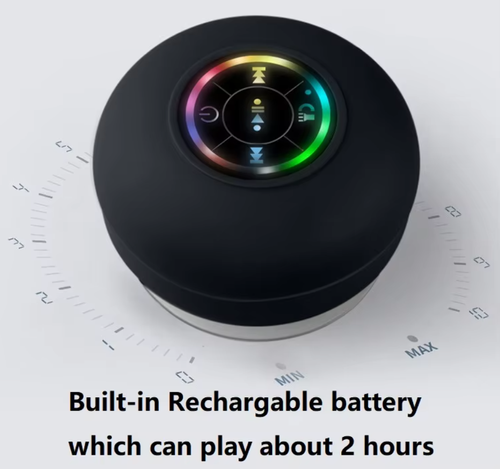 Waterproof Bluetooth Speaker Wireless Speaker With Suction Grip