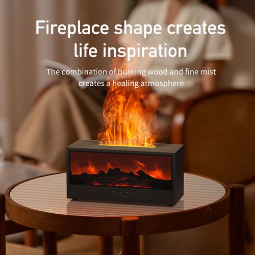 Simulated campfire flame essential oil humidifier