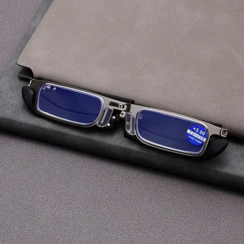 Folding Reading Glasses 360 Degree Rotating Anti Blue Light For Men And Women Small Portable HD Comfortable Prescription Glasses
