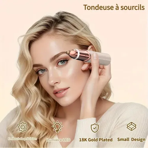 2-in-1 facial and eyebrow trimmer: a rechargeable painless facial eyebrow shaver for the face, lips, and body