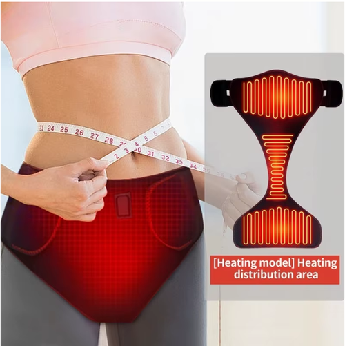 Carbon Fiber Heated Warmth Briefs Abdominal Vibration Massager Menstrual Discomfort, Lower Abdominal Aches Hip Strain