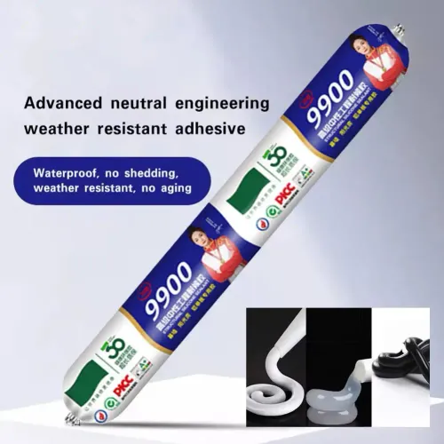 Quick Drying Clear Curtain Wall Engineering Weathering Adhesive Silicone Sealant Stone Window Edge Sealing Glass Adhesive