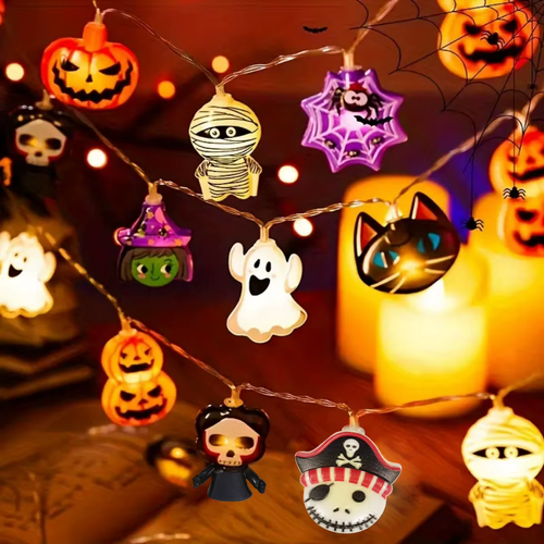 3-Meter 20-LED Halloween String Lights (8 Modes, USB-Powered) – Suitable for Halloween and Autumn Harvest Decor