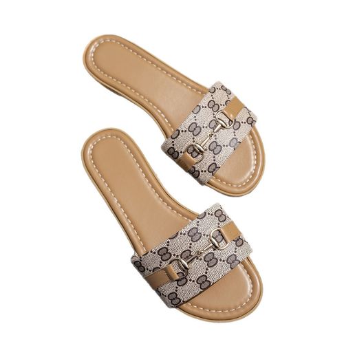 French Retro Flat Slides