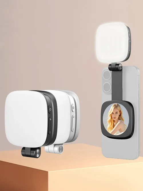 Magnetic Fill Light for Live Broadcast, Mobile Phone Ring Light, Mirror,Beauty Selfie Light,Compact Portable Light Black