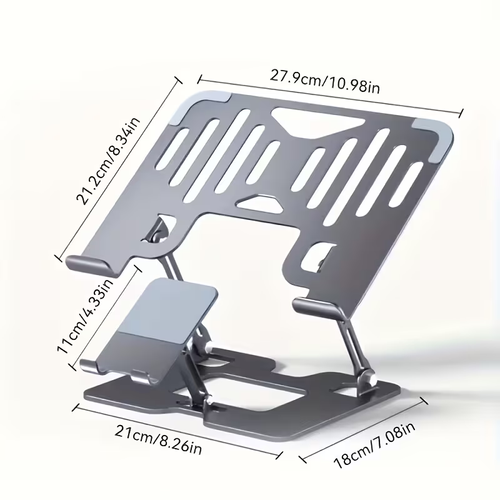2-in-1 Laptop & Phone Stand with Phone Holder