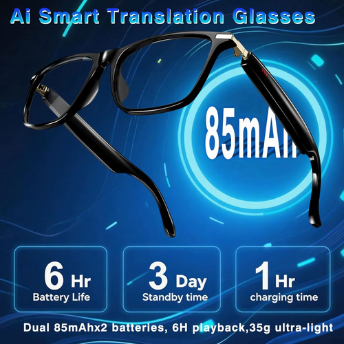 Smart Audio Glasses with Real-Time Translation Hi-Fi Music Playback Noise-Cancelling Voice Calls And Photochromic Lenses