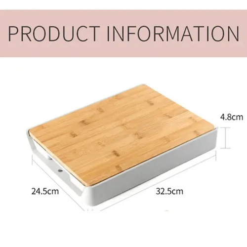 Double-sided Available Cutting Board Detachable Drawer Wooden Chopping Blocks Anti-slip Kitchen Fruit Vegetable Meat Organizer