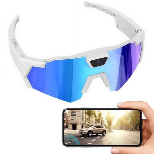 Outdoor Cycling Smart Sunglasses with Built-in HD Camera (Photos & Video) — SD Card Sold Separately