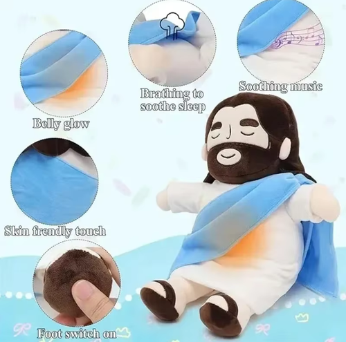 40cm hot Music Soothing Breathing Doll Plush Toys Sleep Companion Toy Sound and Light Dolls