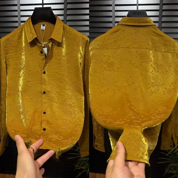 Gold long-sleeved shirt