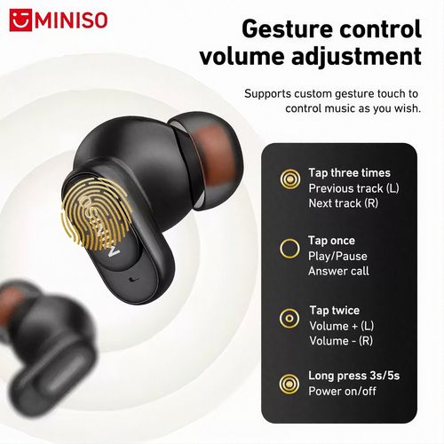 MINISO MS105 TWS Wireless Bluetooth Earbuds AI Translation Earbuds HiFi Stereo Noise Cancelling HD Mic for Travel Business