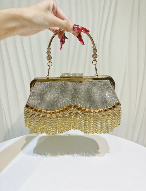 Luxury Evening Clutch Purses: Pearl & Rhinestone Wedding Handbags