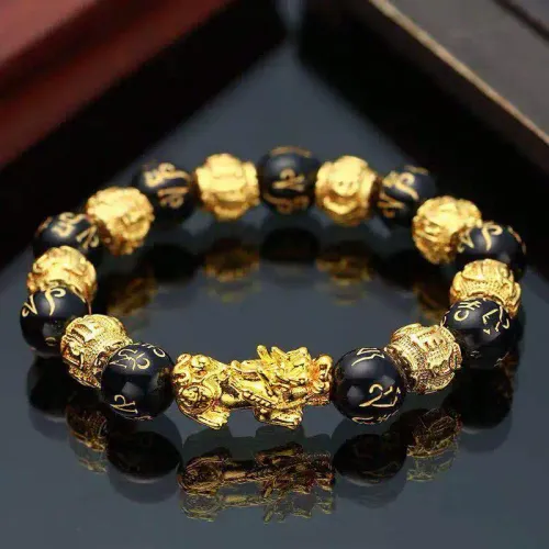 Premium 3D Obsidian Pixiu Bracelet — Attracts Wealth and Turns Fortune