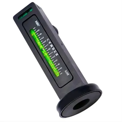Automobile four-wheel alignment magnetic level instrument, with strong magnetic attraction for easy installation, featuring two bubbles and precise scale reading for clarity. It has low error. Suitable for adjusting camber angle and suspension modification. It is sturdy, durable and portable, serving as a practical auxiliary tool for auto repair and modification enthusiasts. It is a great helper for improving the efficiency and accuracy of four-wheel alignment.