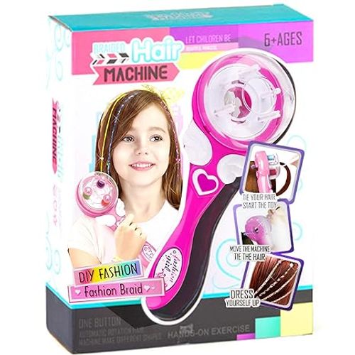 Marbe Electric Ceramic Hair Braider,Hair Styling DIY Convenient Twist Braid Hair Braiding Tool for Girl's Headdress Pink