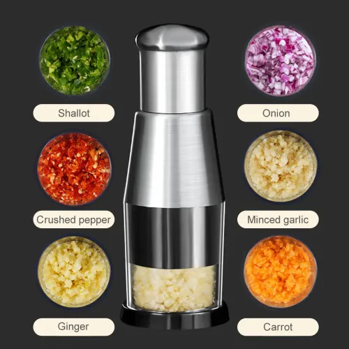 Patting knife garlic press