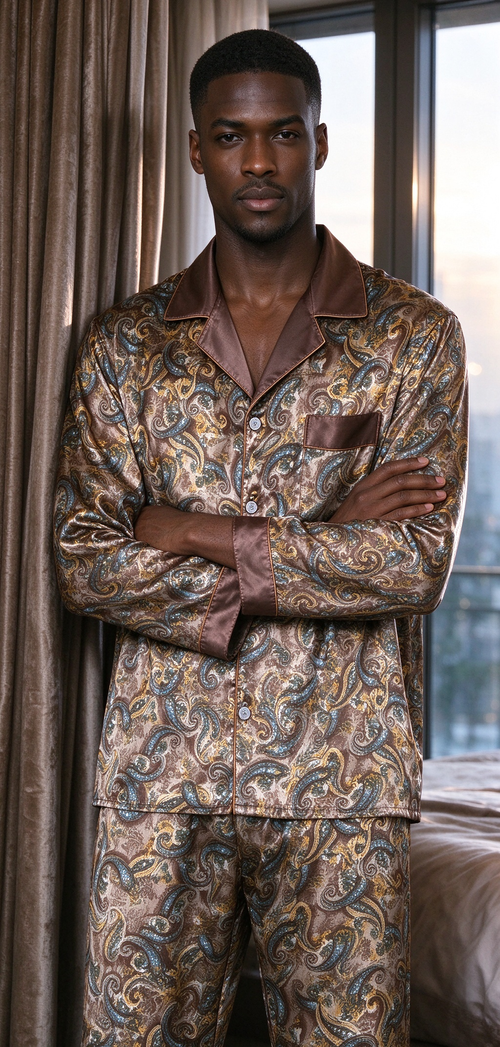 Ice silk men's two-piece set