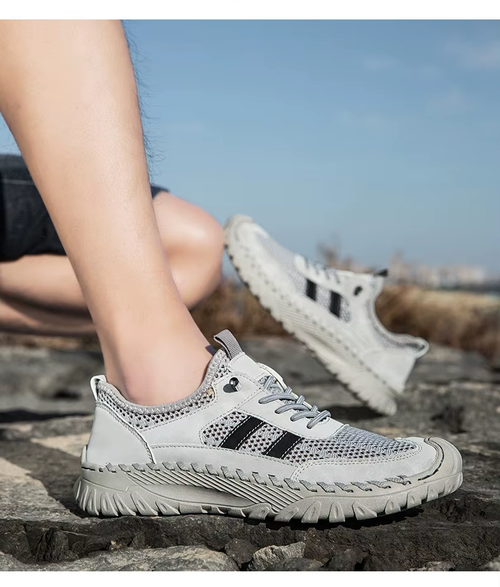 Breathable Men's Flat-Soled Sports Shoes for Summer