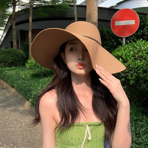 Women's Wide Brim Beach Hat Adjustable Sun Hat